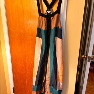 Multicolor Maxi Dress with Strappy Back
